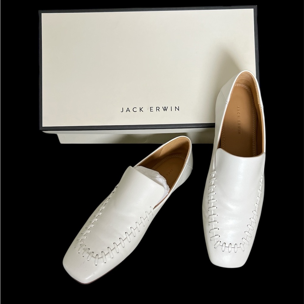 Jack Erwin Ruby Ivory Napa Leather Women’s Loafers